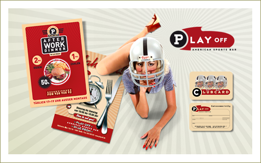 Client: Play Off Holding GmbH<br> Werbeflyer und POS Material<br>© agentur-puzzle.de|sign - 2000 | 2001<br><br>